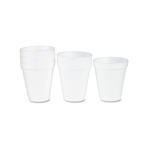 Foam Drink Cups, 6oz, White, PK1000 PK